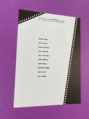 Lot 64 - GENESIS PUBLICATIONS - BLINDS AND SHUTTERS - SIGNED BY PETER BLAKE, ERIC CLAPTON, JOHN MAYALL.