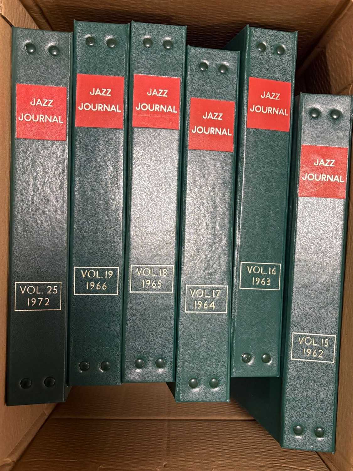 Lot 69 - JAZZ JOURNAL - 57 OFFICIAL BINDERS - 1962-2018