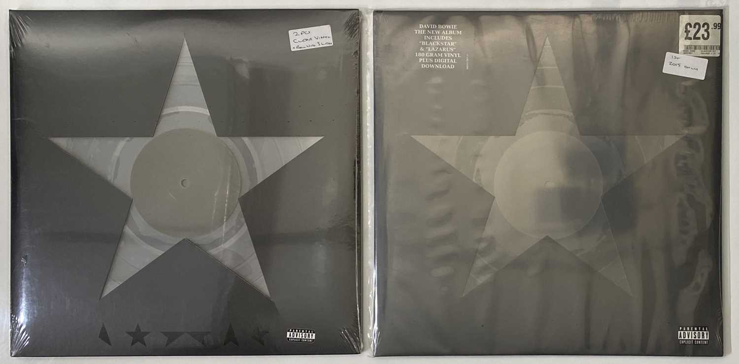 Lot 43 - DAVID BOWIE - ★ (BLACKSTAR) - CLEAR / BLACK VINYL SEALED COPIES - LP PACK