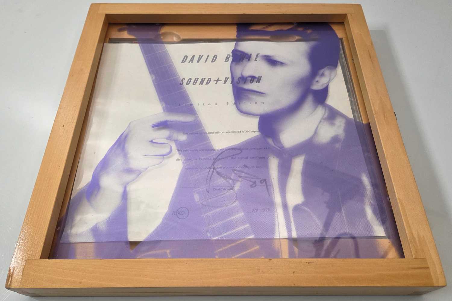 Lot 1 - DAVID BOWIE - LIMITED EDITION RYKO SOUND + VISION WOODEN BOX SET WITH BOWIE SIGNATURE