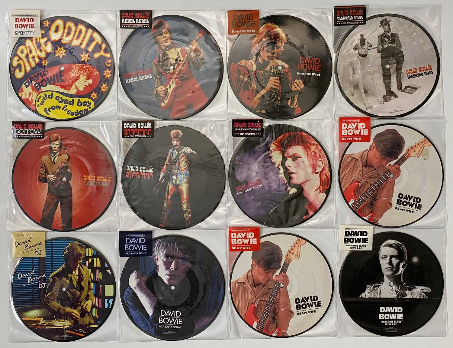 Lot 7 - DAVID BOWIE - PICTURE DISC 7" SINGLES '40TH ANNIVERSARY' SERIES