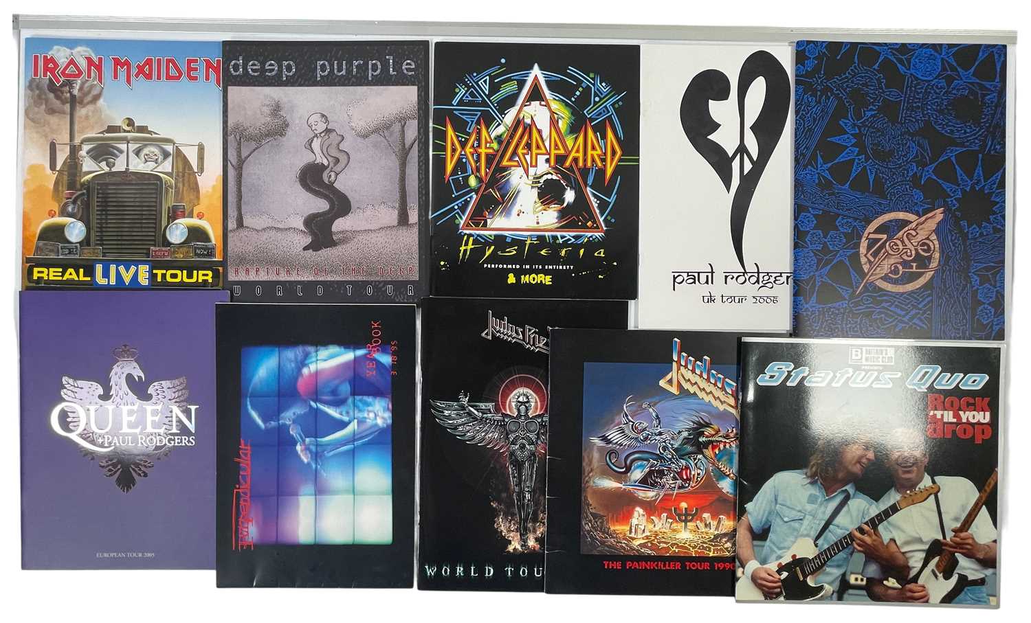 Lot 70 - METAL / HARD ROCK - PROGRAMMES WITH TICKET STUBS.