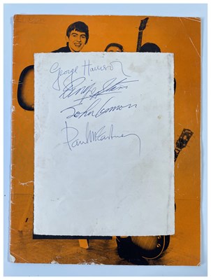 Lot 292 - THE BEATLES - PHOTOGRAPH SIGNED BY PAUL, RINGO AND GEORGE.
