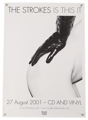 Lot 123 - THE STROKES - ORIGINAL IS THIS IT PROMO POSTER.