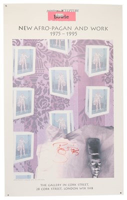 Lot 153 - DAVID BOWIE - SIGNED 1995 EXHIBITION POSTER.