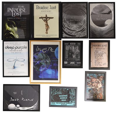 Lot 128 - THE CURE AND OTHERS - FRAMED POSTERS/PRINTS.