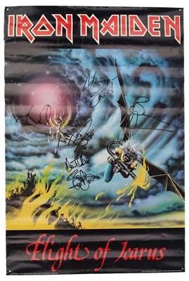 Lot 351 - IRON MAIDEN - FULLY SIGNED 1987 POSTER.