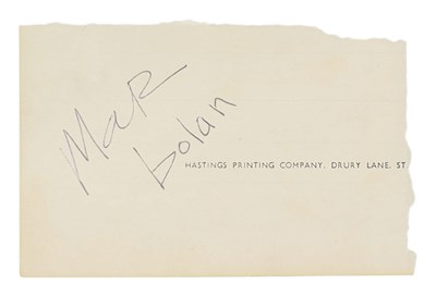 Lot 128 - T.REX / MARC BOLAN - SIGNED CUTTING.