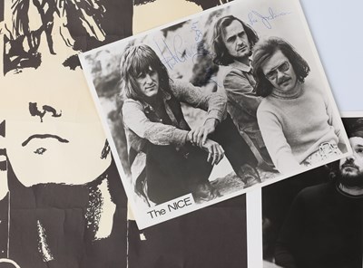 Lot 39 - THE NICE - ORIGINAL PROMO PHOTOS INC ONE SIGNED AND POSTER.