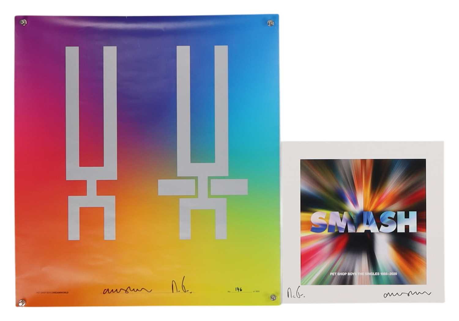 Lot 44 - PET SHOP BOYS - SIGNED MEMORABILIA INC POSTER.