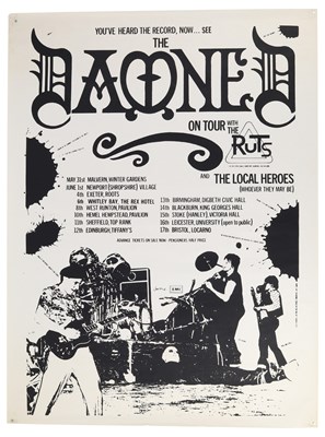 Lot 428 - THE DAMNED / THE RUTS - 1979 TOUR POSTER.