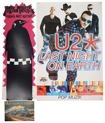 Lot 133 - BILLBOARD POSTERS AND SHOP DISPLAY - ARCTIC MONKEYS ETC.