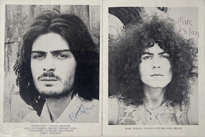 Lot 126 - MARC BOLAN / T.REX - BOLAN/FINN/JOHN PEEL SIGNED 1969 TOUR PROGRAMME. ﻿