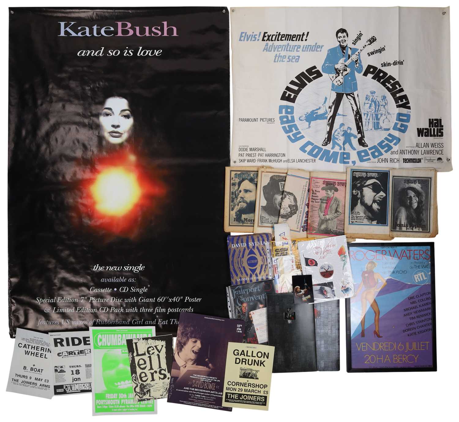 Lot 53 - MUSIC MEMORABILIA - POSTERS / PROGRAMMES AND MORE.
