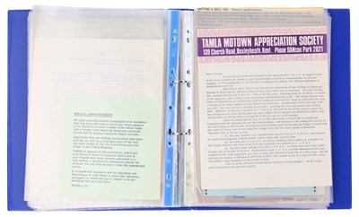 Lot 55 - SOUL MUSIC - TAMLA MOTOWN APPRECIATION SOCIETY INC RARE BADGE/DAVE GODIN SIGNED.
