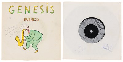 Lot 256A - GENESIS - SIGNED 7" SINGLE INNER SLEEVE.