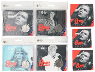 Lot 142 - DAVID BOWIE - ROYAL MINT PROOF SILVER COINS - 2OZ, 1OZ, 1/2 OZ.