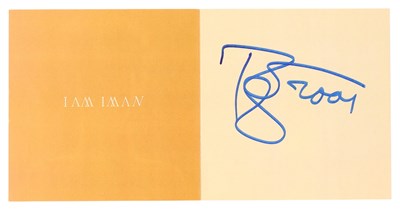 Lot 137 - DAVID BOWIE - SIGNED 'I AM IMAN' CD INSERT.