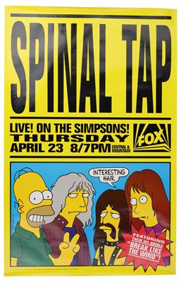 Lot 139 - THE SIMPSONS - SPINAL TAP - ORIGINAL 1992 POSTER.