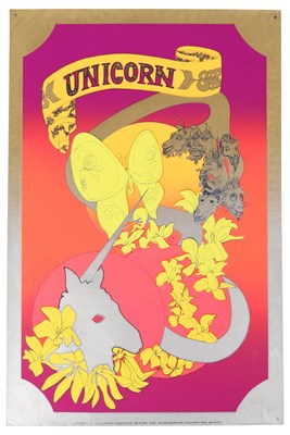 Lot 149 - BRITISH PSYCH - UNICORN BOOKSHOP BRIGHTON - ORIGINAL C 1967 POSTER.
