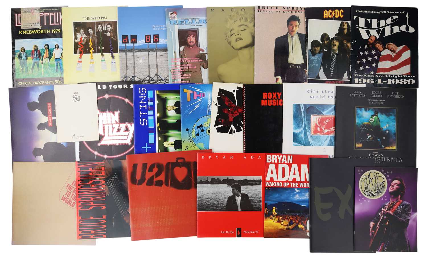 Lot 78 - 1970S-00S PROGRAMME COLLECTION INC THE WHO/LED ZEPPELIN.