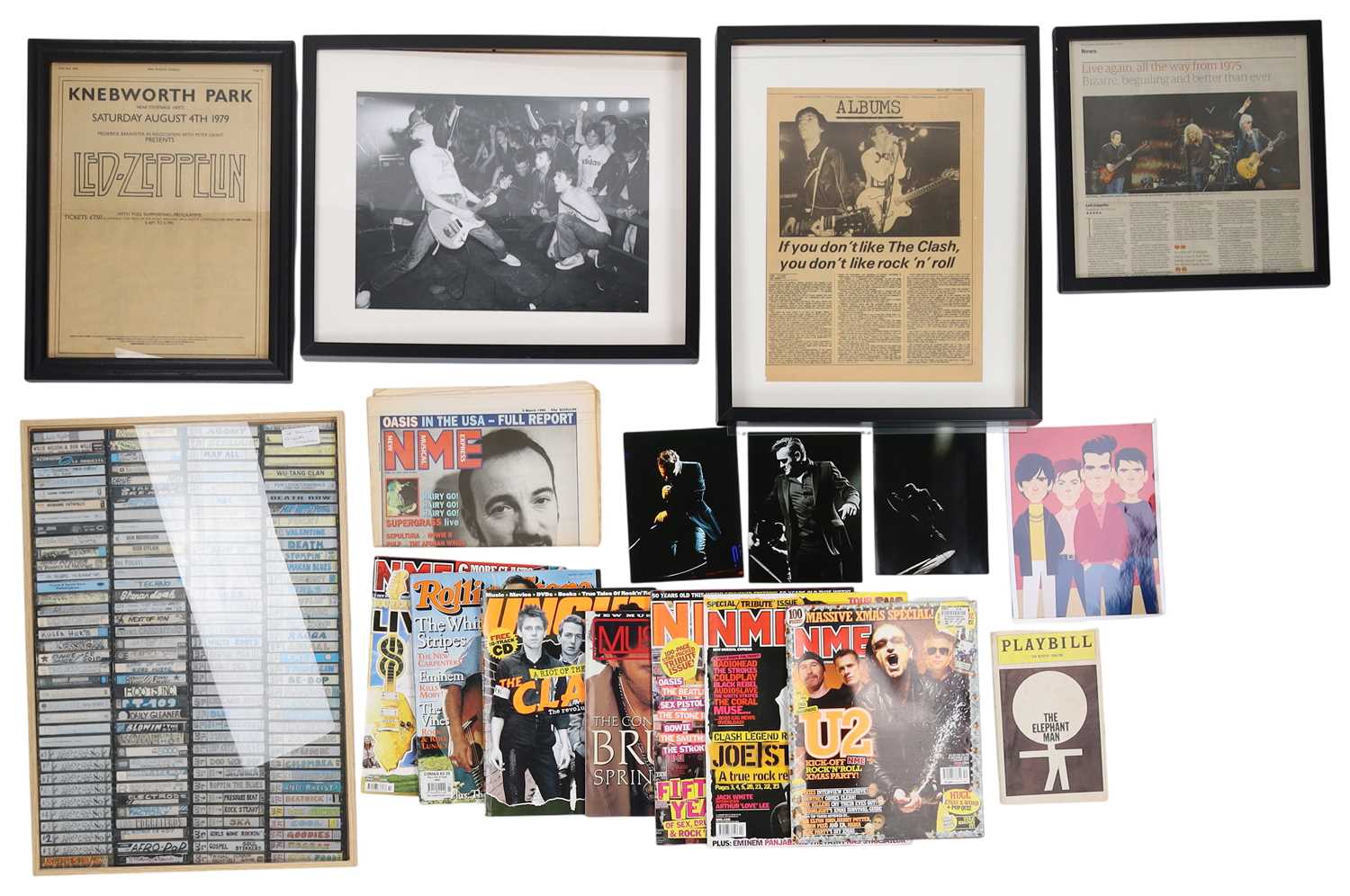 Lot 57 - MUSIC MEMORABILIA COLLECTION - BOOKS, MAGAZINES, LIVE AID POSTER AND MORE.