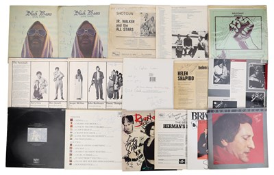 Lot 230 - SIGNED LPS INC ISAAC HAYES / ROBERT FRIPP / ROD STEWART.