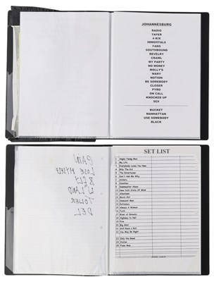 Lot 33 - TOUR USED SETLISTS - KINGS OF LEON / ELBOW ETC.