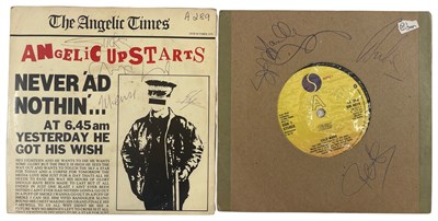Lot 381 - PUNK - REZILLOS - ANGELIC UPSTARTS SIGNED SINGLES.