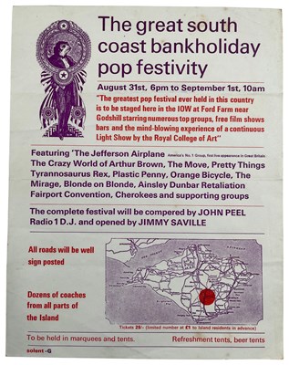 Lot 73 - ISLE OF WIGHT FESTIVAL - MEMORABILIA INC PROGRAMMES, HANDBILLS, PRESS CUTTINGS.