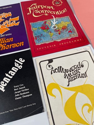 Lot 75 - COLLECTABLE PROGRAMMES INC THE WHO / HOLLYWOOD MUSIC FESTIVAL.