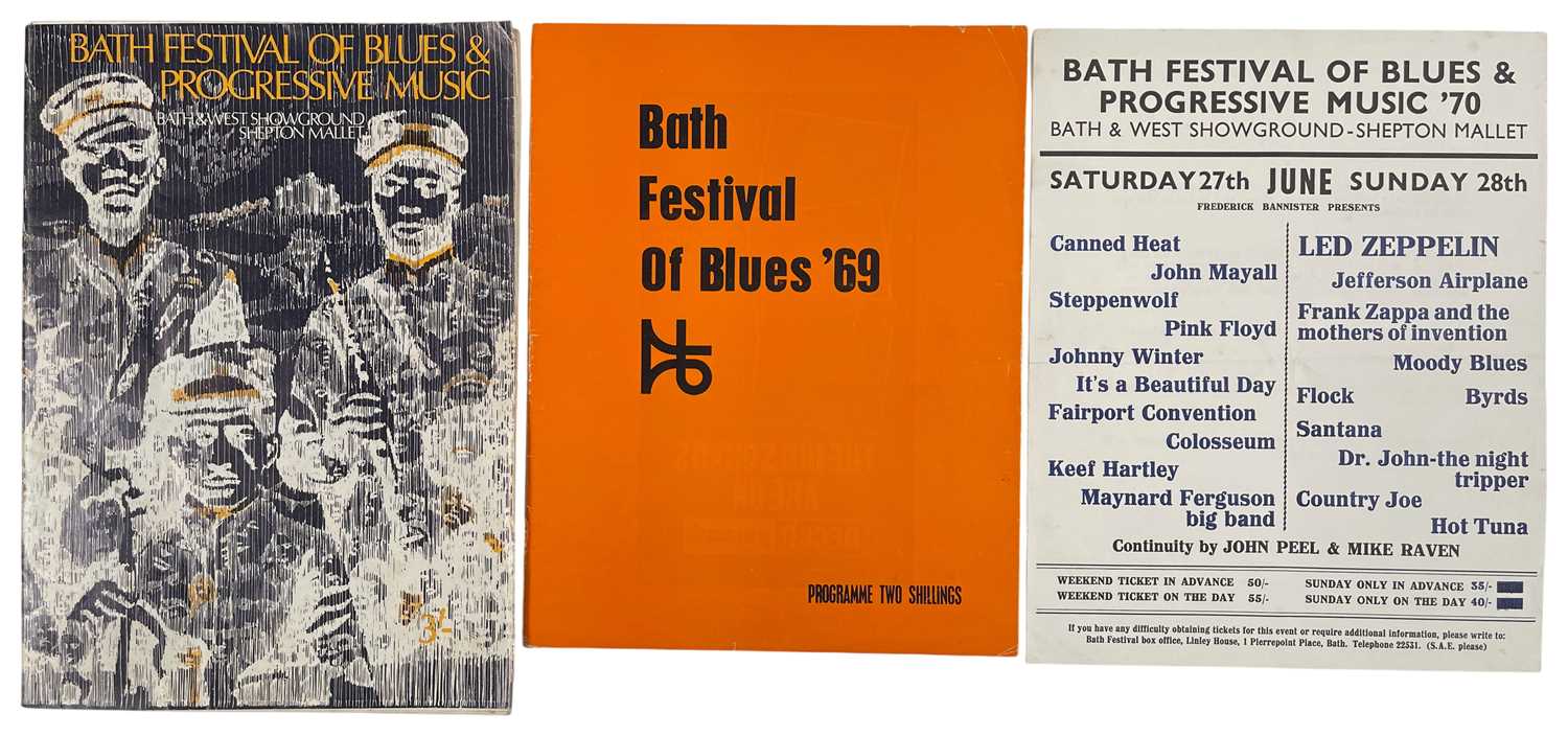 Lot 72 - BATH FESTIVAL OF BLUES - PROGRAMME AND HANDBILL.