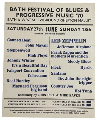 Lot 72 - BATH FESTIVAL OF BLUES - PROGRAMME AND HANDBILL.