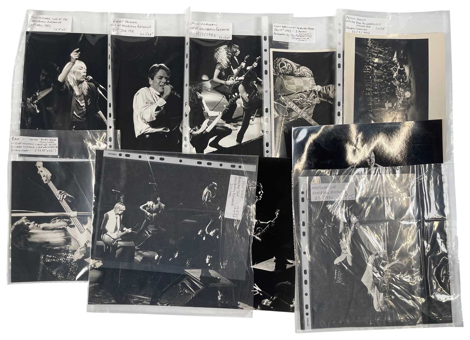 Lot 101 - THIN LIZZY / MOTORHEAD / AC/DC AND MORE - CONCERT PHOTOS INC LARGE PRINTS.