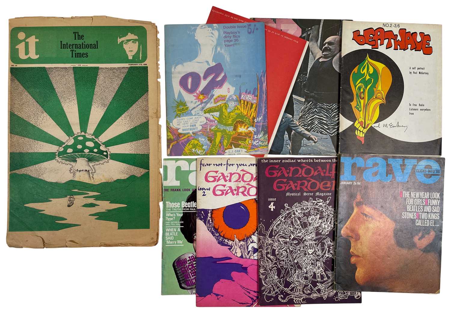 Lot 66 - COUNTER CULTURE MAGAZINE COLLECTION INCLUDING OZ #8 WITH POSTER / INK.