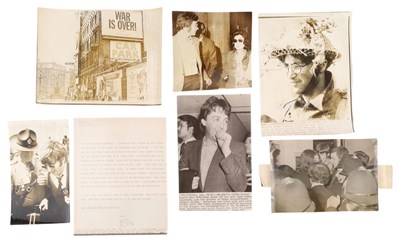 Lot 295 - THE BEATLES - SMALL GROUP OF PRESS PHOTOGRAPHS.