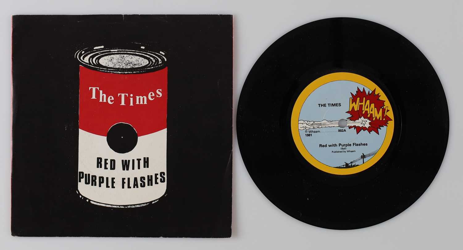 Lot 5 - THE TIMES - RED WITH PURPLE FLASHES 7" (WHAAM 2 - ORIGINAL 1981)