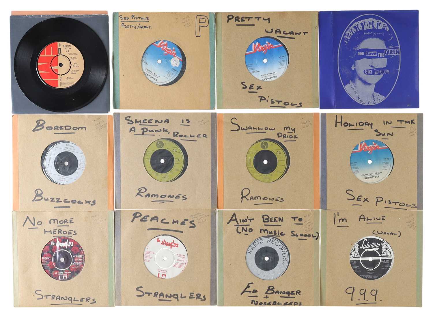 Lot 11 - PUNK - 7" PACK (INC ANARCHY IN UK W/ CHRIS THOMAS CREDITS)