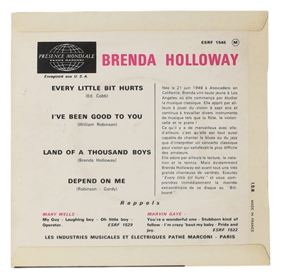 Lot 21 - BRENDA HOLLOWAY - EVERY LITTLE BIT HURTS - RARE FRENCH- 7" EP