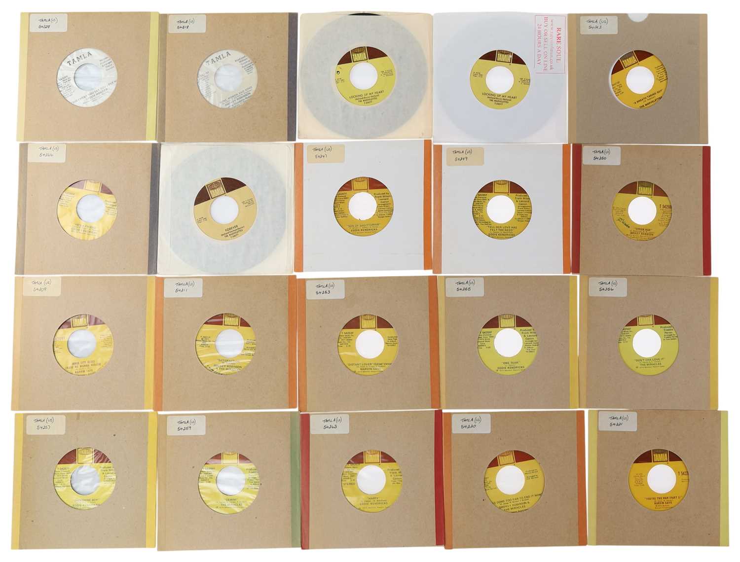 Lot 26 - ORANGE TAMLA & PURPLE GORDY - USA CATALOGUE - 7" SINGLE COLLECTION - INCLUDES WHITE LABELS
