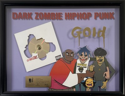 Lot 363 - GORILLAZ - DAMON ALBARN GERMAN GOLD CD AWARD.