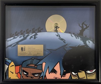 Lot 362 - GORILLAZ - DAMON ALBARN GERMAN GOLD CD AWARD FOR 'CLINT EASTWOOD'.