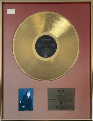 Lot 253 - ROBERT PALMER - GOLD DISC AWARD FOR DON'T EXPLAIN.