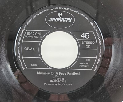 Lot 37 - DAVID BOWIE - 'MEMORY OF A FREE FESTIVAL - 7" GERMAN 1970 PICTURE SLEEVE
