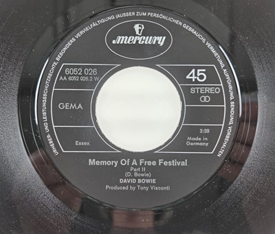 Lot 37 - DAVID BOWIE - 'MEMORY OF A FREE FESTIVAL - 7" GERMAN 1970 PICTURE SLEEVE