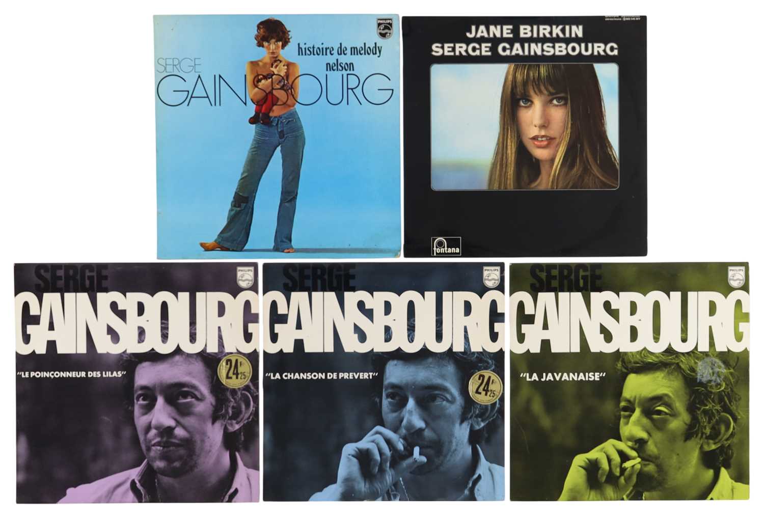 Lot 10 - SERGE GAINSBOURG ORIGINAL LP PACK - HISTOIRE DE MELODY NELSON, JANE BIRKIN + MORE