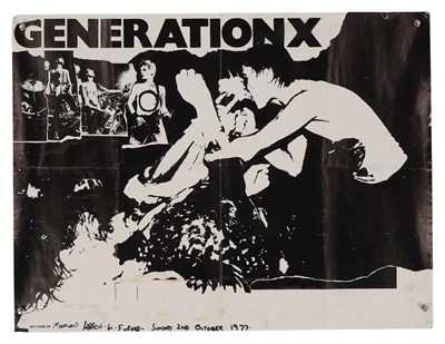 Lot 391 - GENERATION X - ORIGINAL 1977 CONCERT POSTER.