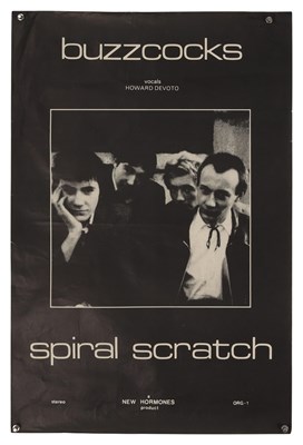 Lot 393 - BUZZCOCKS - 1979 SPIRAL SCRATCH POSTER.