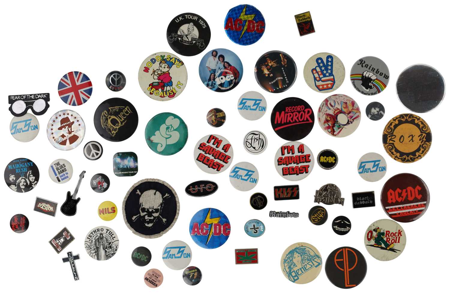 Lot 83 - ROCK AND POP - VINTAGE BADGE COLLECTION.