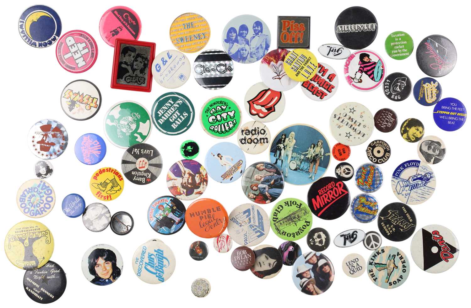 Lot 82 - 1970S ROCK - PIN BADGE COLLECTION.
